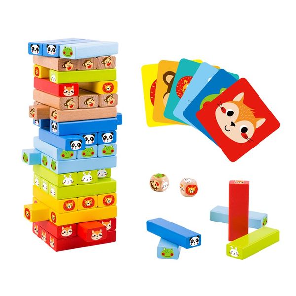 Tooky Toy - Wooden Stacking Game - Animals