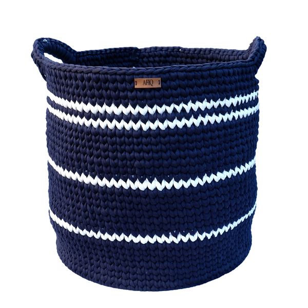 Afiq Kreations Handmade Crochet Laundry Basket