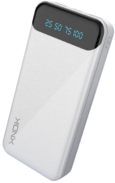 Xnoik White 20000mAh Dual USB Ports Power Bank - 20000 mAh