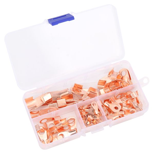 Copper Ring Terminals 80Pcs OT Series Wire Connectors Crimping Accessories