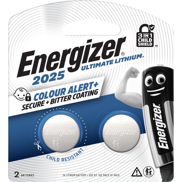 Energizer 3v Ultimate Lithium 3-in-1 Child Shield CR2025 Card 2