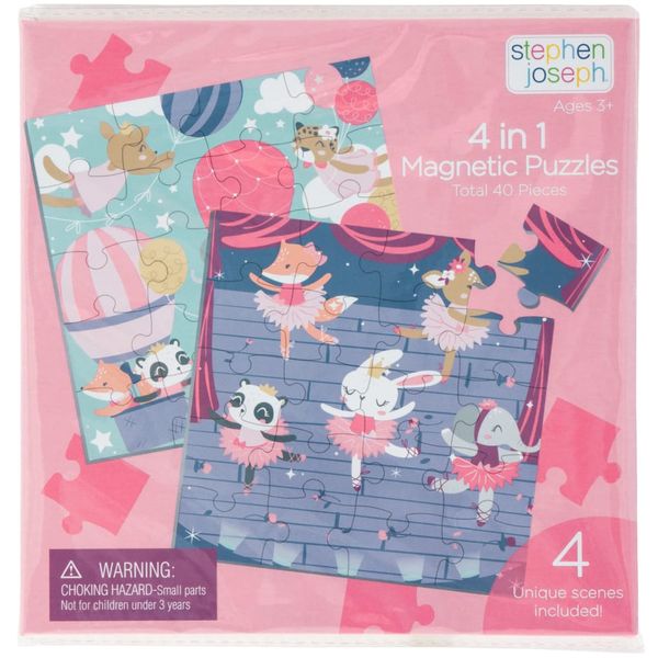 Stephen Joseph 4 In 1 Magnetic Puzzle Book Girl