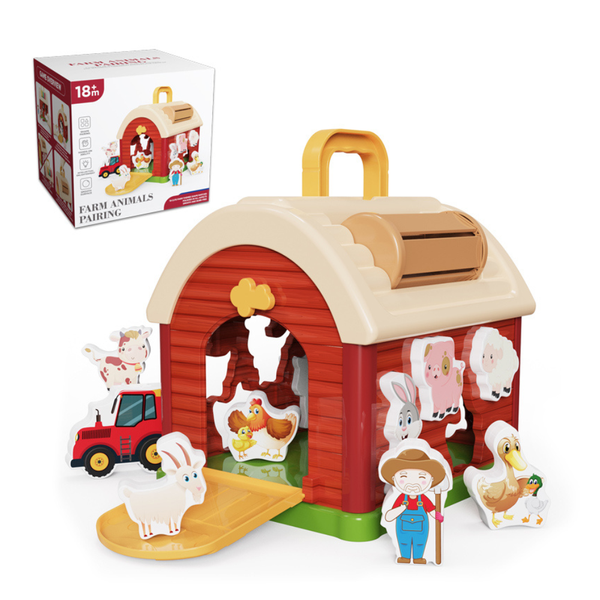 Farm Animals Shape Sorter - 11 Pieces