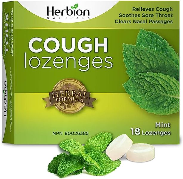 Herbion Naturals Cough Lozenges with Natural Mint Flavour, 18 Lozenge