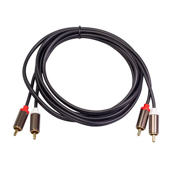 2 Coaxial Audio Cable 3.5 Jack Stereo Cord 1M