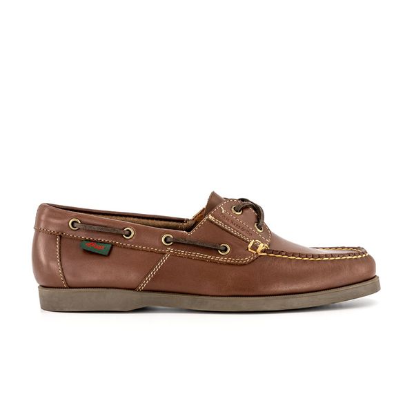G.H Bass &amp; Co - Men's Dark Brown LTH W-Nicotine Jetty II Boater Pull Up Shoe