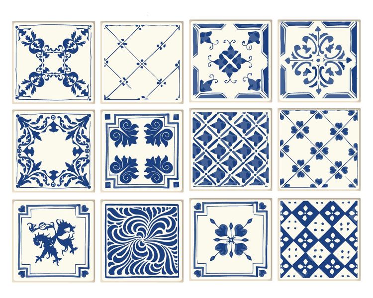 Fantastick - 15cm Delft Antique Vinyl Wall Tiles - Batch 2