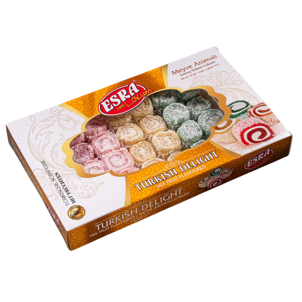Esra Turkish Delight Mixed Fruit 350g with Coconut