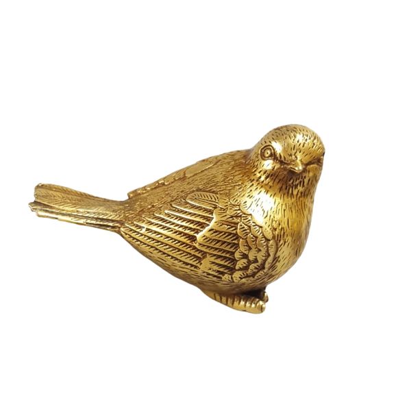Cute Bird Statue Copper Animal Sparrow Statue Sculpture Crafts 1Pair