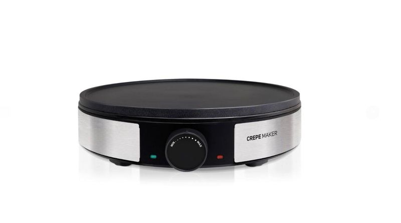 Crest 1500W Electric Crepe Maker - Pancake Maker Stainless Steel
