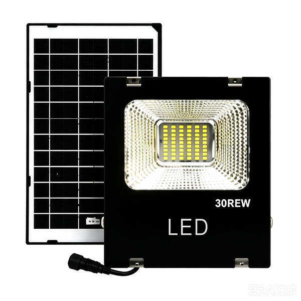 30W Solar LED Flood Light with Solar Panel for Outdoor Lighting