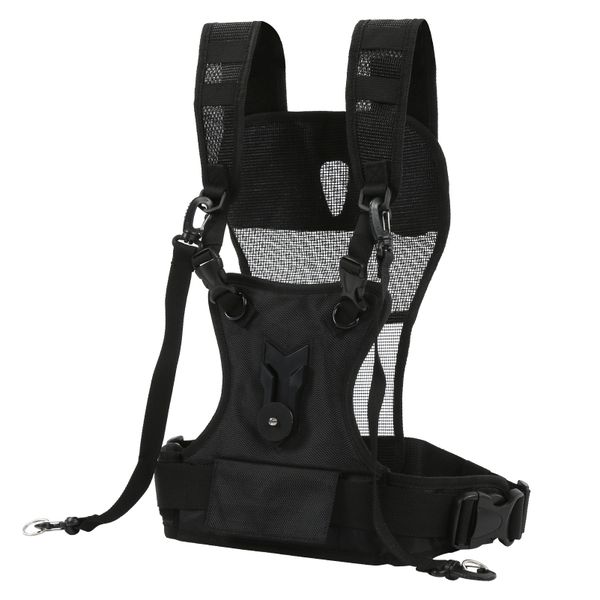 Dual Camera Strap Nylon Breathable Adjustable Chest Harness