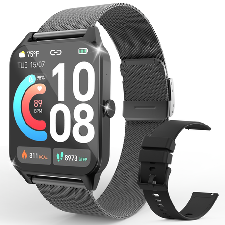 2.01" Large Screen Smart Watch with Bluetooth Call-Dual-strap design Image