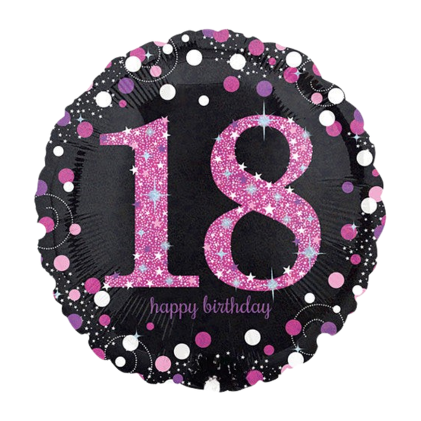 Foil Balloon 18 inch Birthday Pink Celebration 18th