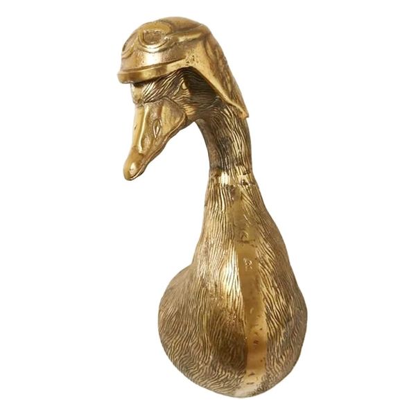 Decor Novelty Bronzed Vintage Space Duck Wall Hanging Ornament Gift (15cm)