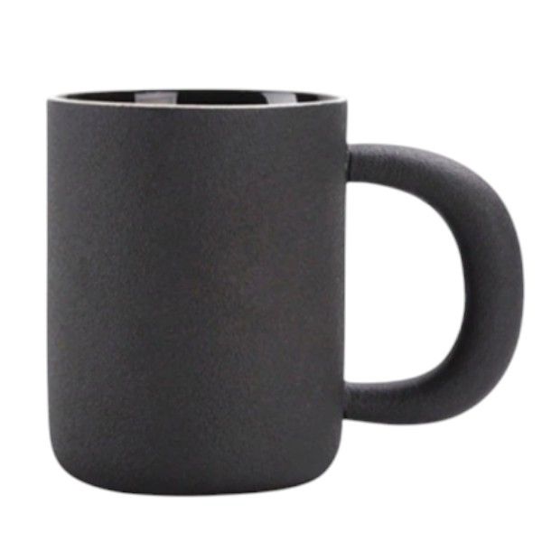 Sleek Matte Minimalist Coffee Mug - Black