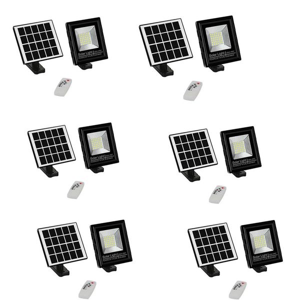 6 Piece Of 25W Waterproof Solar Flood Light with Remote GD-8625