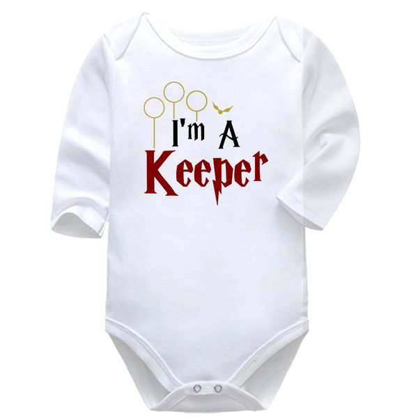 I'm A Keeper Fantasy Baby Vest Bodysuit Onesie Long Sleeve