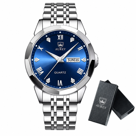 AUREY Men Silver Metal Cubic Zirconia Leisure Image