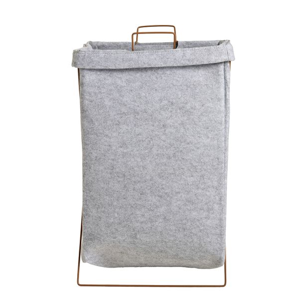 George &amp; Mason - Felt Laundry Basket 36x26x55cm - Light Grey