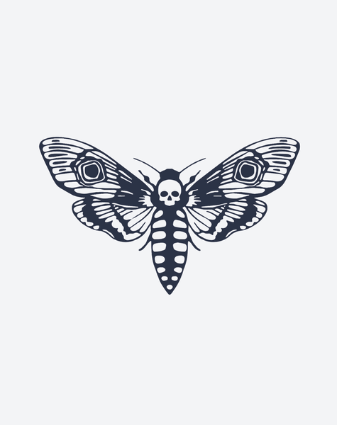 EZINK Skull Moth Temporary Tattoo | Lasts 1-2 Weeks