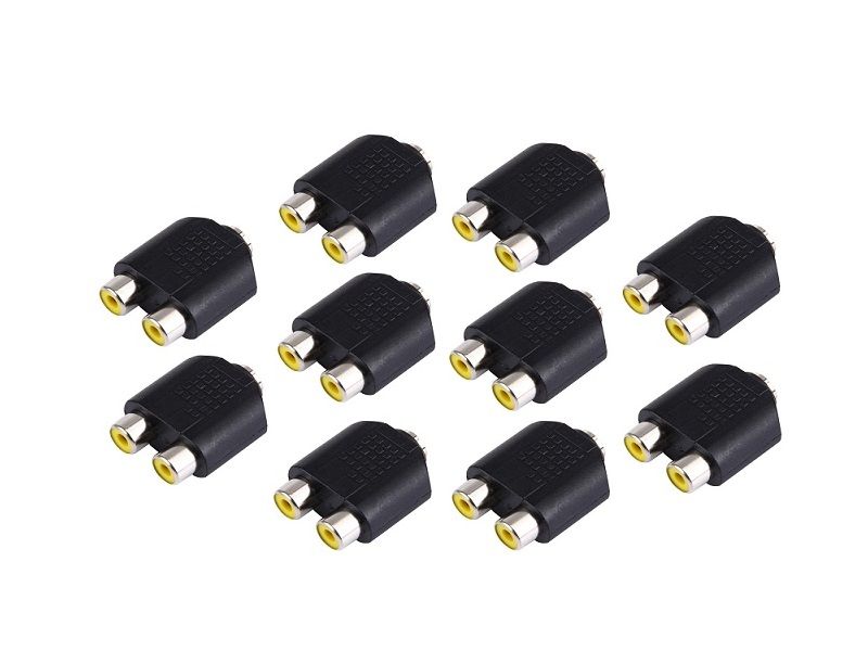 3.5mm Stereo to Dual RCA Audio Adapter ( Pack of 10 )