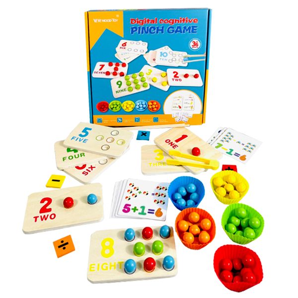 Pinch Game Educational Beads Holder Colour Sorting Marble Puzzle