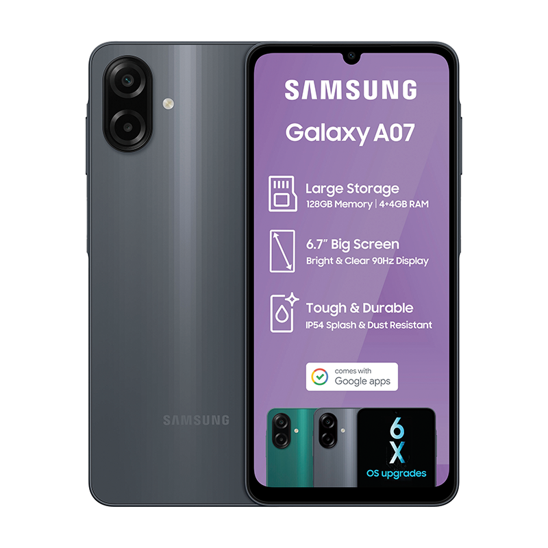 Samsung Galaxy A07 4G Dual Sim 128GB - Black