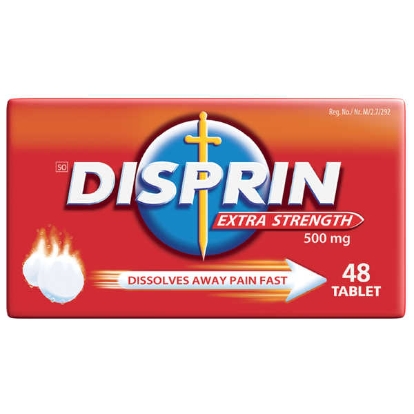 Disprin 48s Extra Strength 500mg, Pain &amp; Fever Relief