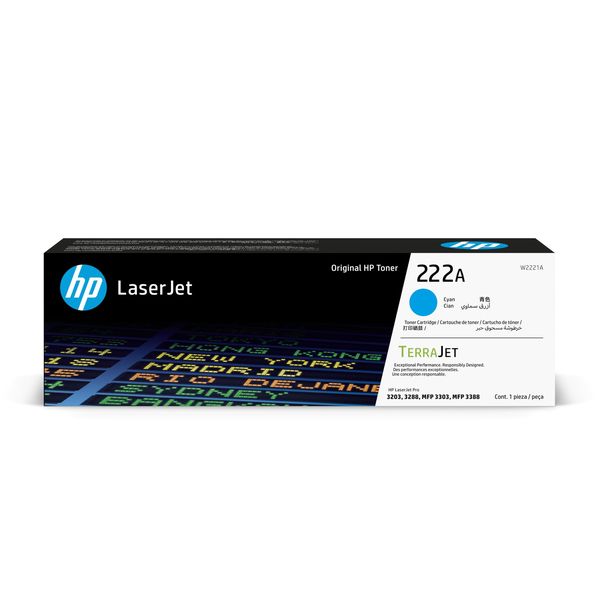 HP 222A Cyan Original LaserJet Toner Cartridge