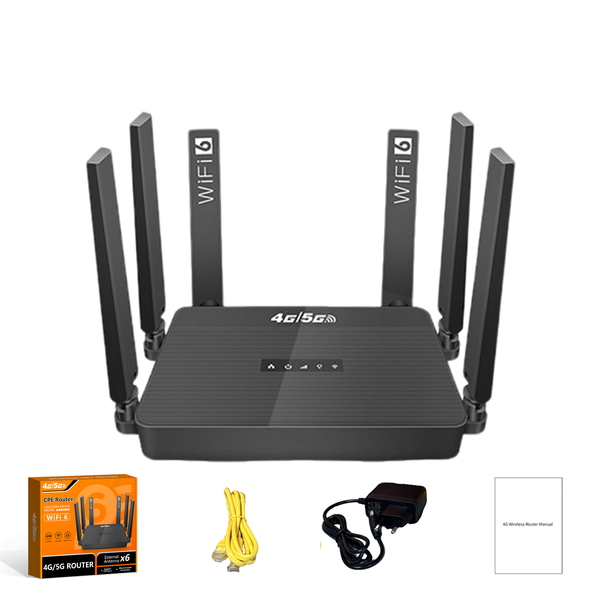Rechargeable Wireless WiFi 6 Gigabit Router with 5000mAh Built-in Battery