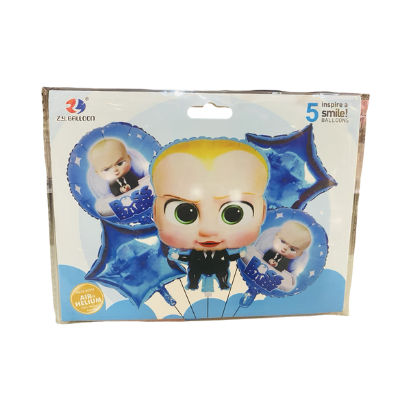 Boss Baby Balloon Bouquet- 5 Piece