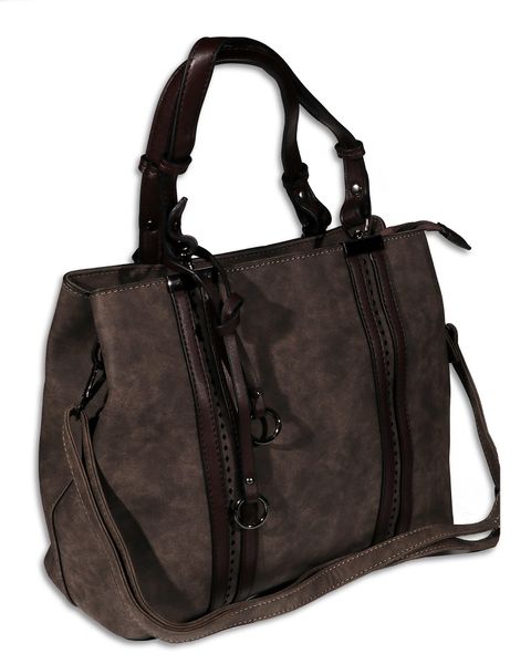 Brown Suede Ladies Handbag