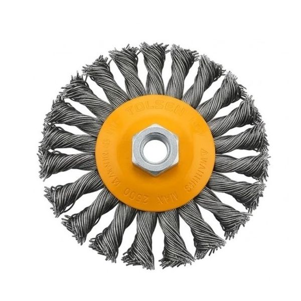 Tolsen - Wire Brush Grinding Wheel - Knotted - 100mm x M14 x 2.0
