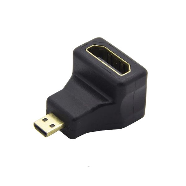 HDMI Female to Micro HDMI Male 90 Upright Adapter - Gold-Plated