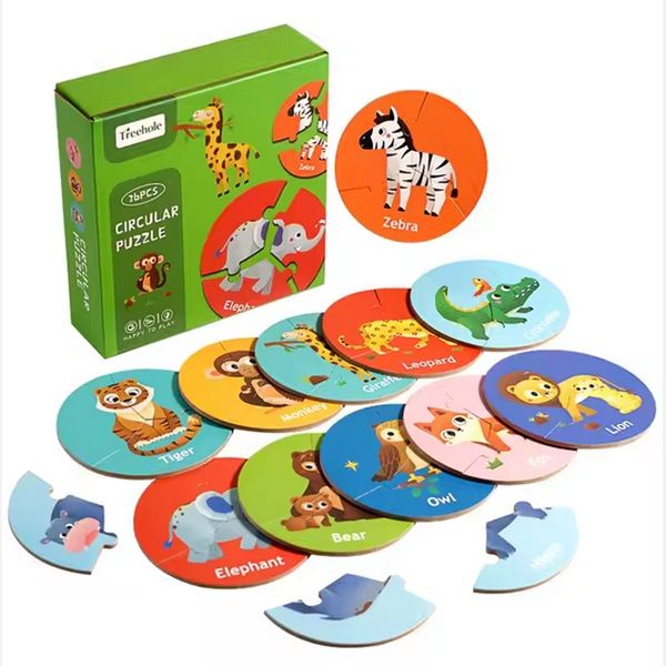 Educational Animal - Themed Circular Puzzle - Treehole