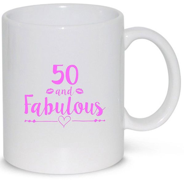 50 and Fabulous 50th Birthday Gift Coffee Mug