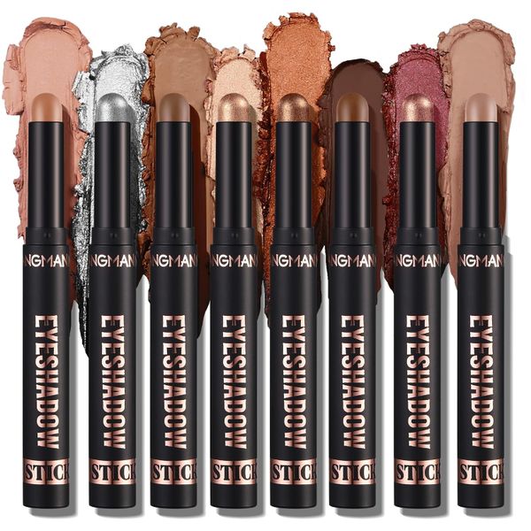 Eyeshadow Stick - 8 Pieces Soft Smooth Cream Eyeshadow Stick Gift Set