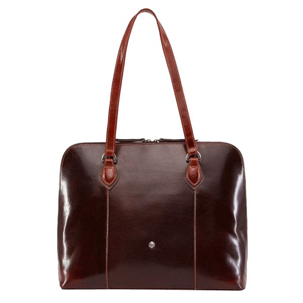 Jekyll &amp; Hide Oxford Medium Leather Laptop Handbag - Tobacco