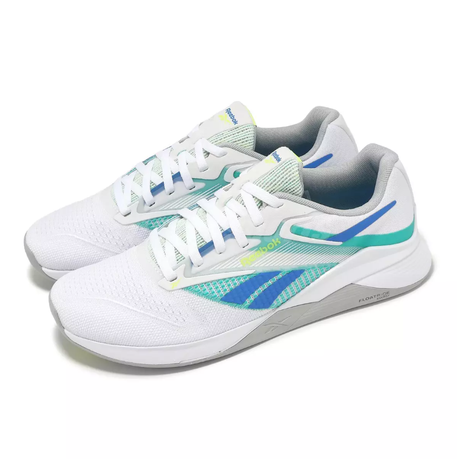 Reebok Men s Nano X4 Training Shoes White Unleashed Green Grey Daily Sale Shop