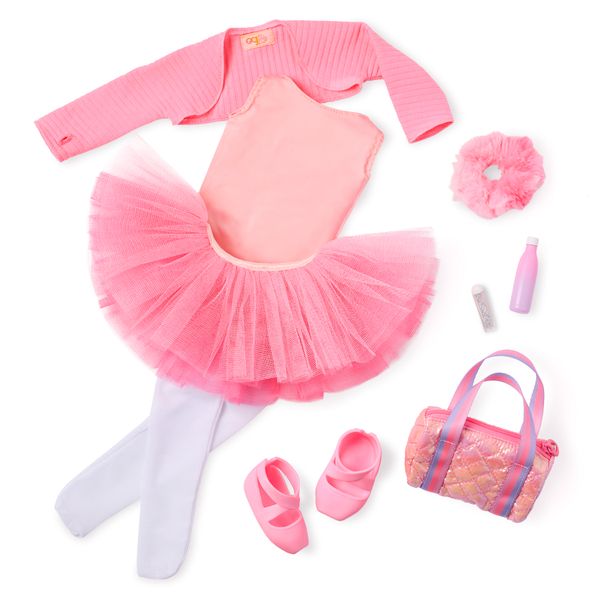 Our Generation 18-Inch Deluxe Ballet Outfit - Tricolored Skirt, Ballet Dreams