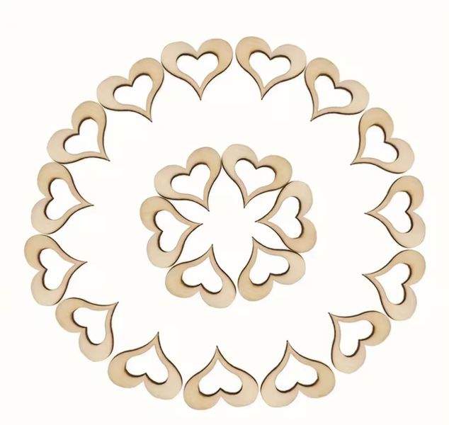 100 piece Valentines hollow hearts table scatters