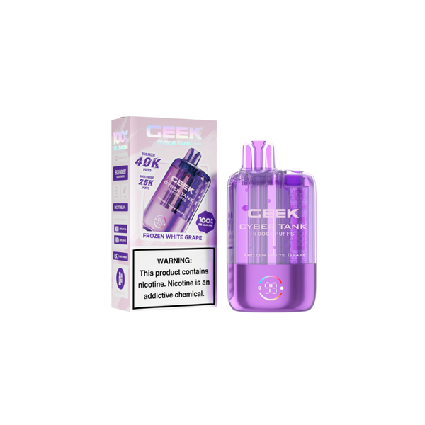 Keystone Geek Cyber Tank 40K 50mg Frozen White Grape