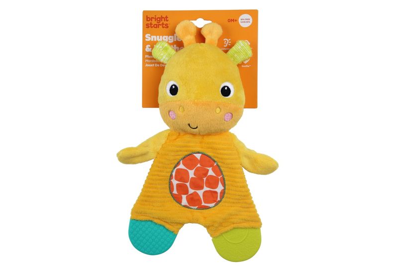 Bright Starts Snuggle and Teethe Plush Teether Giraffe