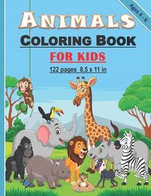 Animals Coloring Book for Kids: 120 amazing drawings of cute animals ...