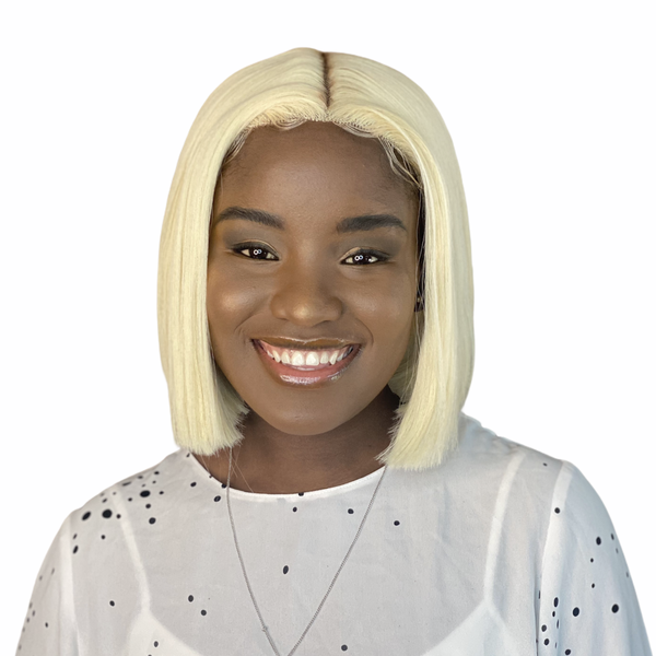 LolaSilk Short Blonde Bob T-Part 10inch Synthetic Hair Wig