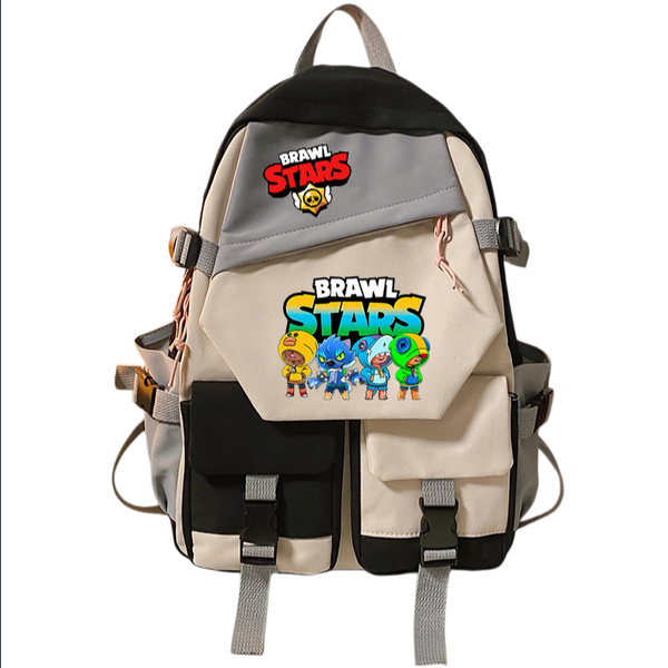 Game Merchandise Schoolbag Brawl Stars Leon Patrern No.2 Color Blocking