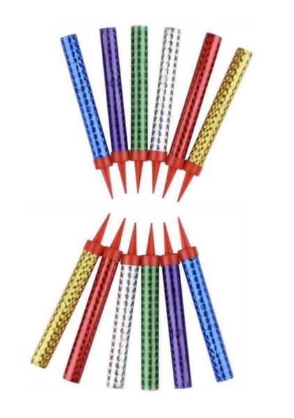 12 Pack Multicolored Sparkling Birthday Candles