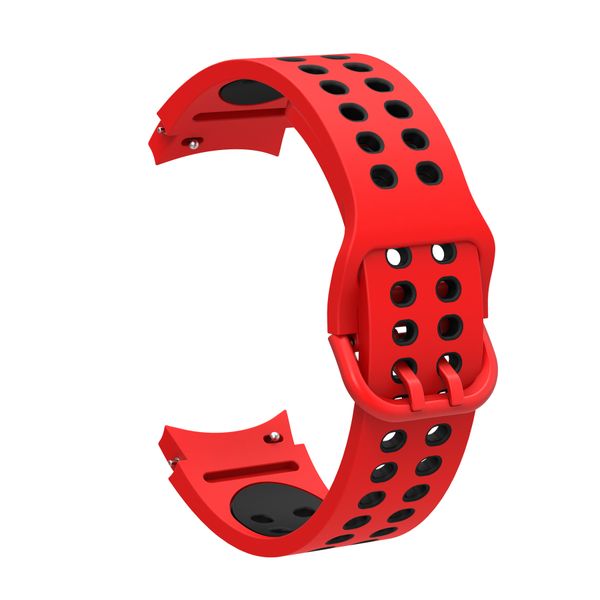 Sports Strap Compatible With Samsung Galaxy Watch 4/5/6/7 - Red &amp; Black