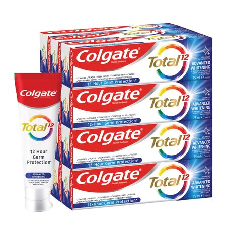 Colgate Total 12 Advanced Whitening, Anti-Germ Toothpaste, 12 X 75ml, Shop  Today. Get it Tomorrow!